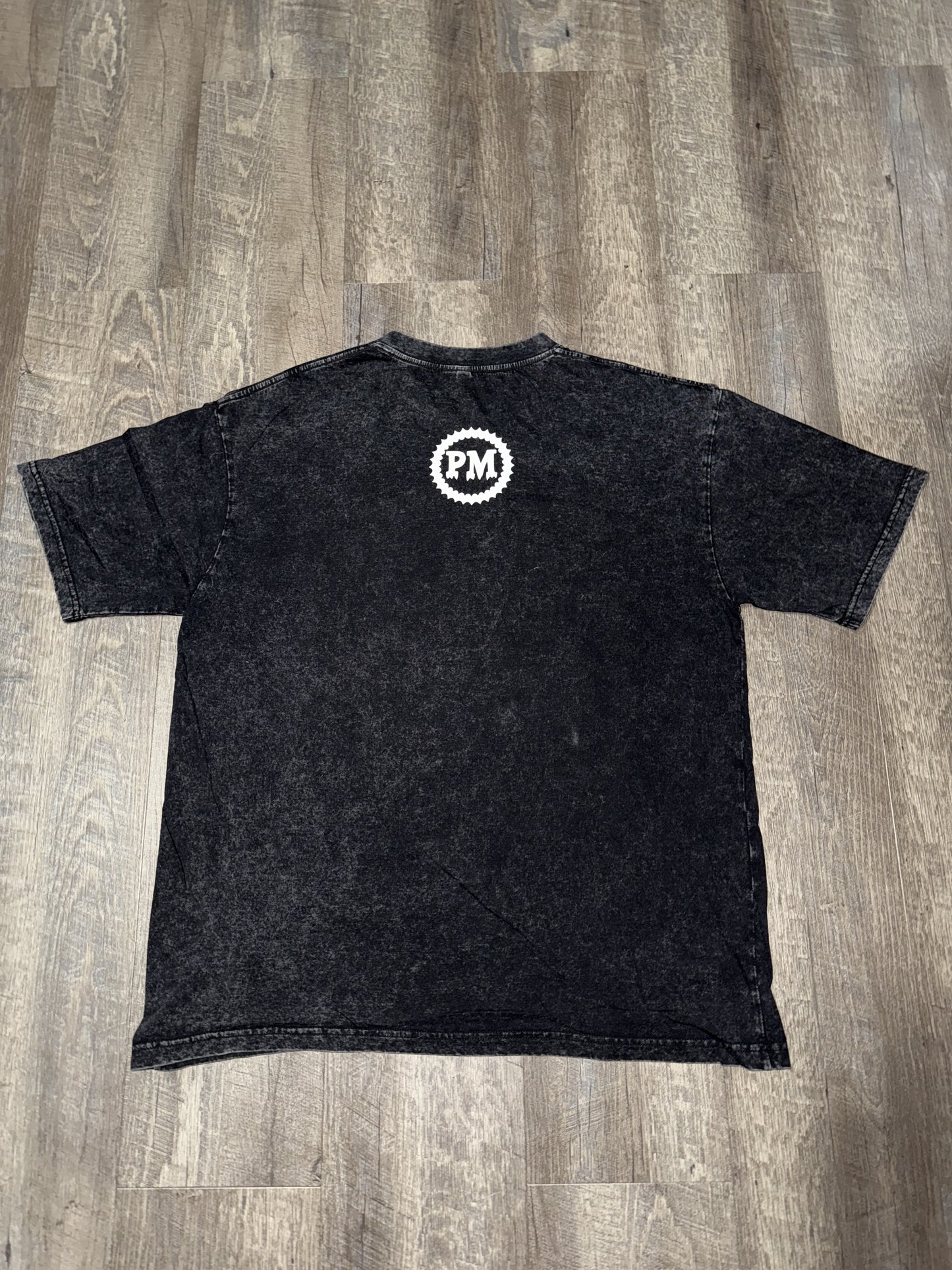 Black Acid Wash Heavy Weight PlayMakin Tee