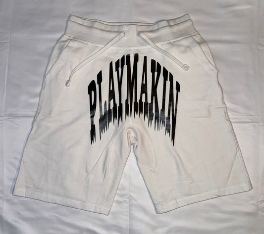 Classic PlayMakin Shorts (White)